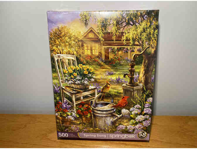 Handcrafted Puzzle Board and 500-Piece Puzzle