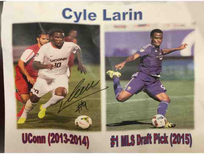 Cyle Larin Autographed UConn Jersey and Framed Player Picture