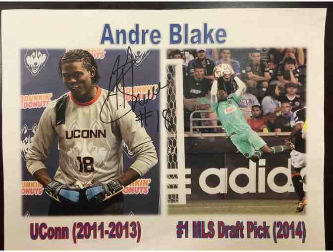 Andre Blake Autographed UConn Jersey and Player Picture