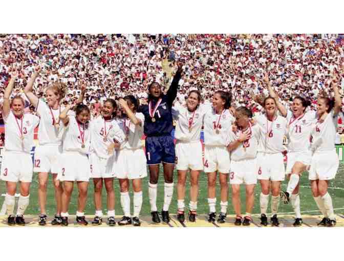 Julie Foudy Autographed Ball & Adidas Backpack