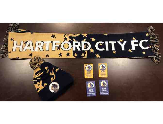 Hartford City FC Scarf, Hat, 4 Sets of Season Tickets (2 Adult, 2 Child)