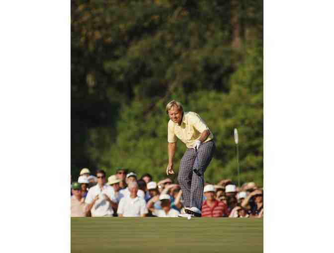 '6-Time Masters Champion' Jack Nicklaus Authentic Masters Pin Autographed Flag