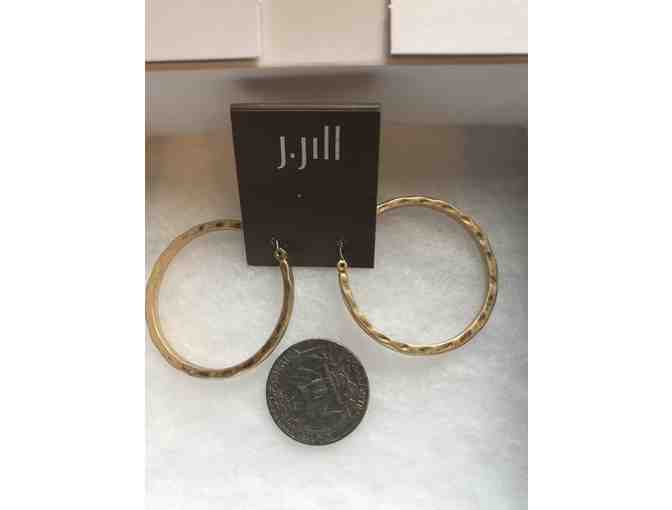 J. Jill Hammered Gold Hoop Earrings