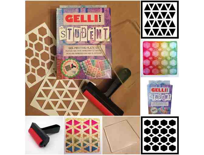 Gelli Arts - Student Gel Printing Plate Kit AND Mini Printing Plate Kit (hexagon)