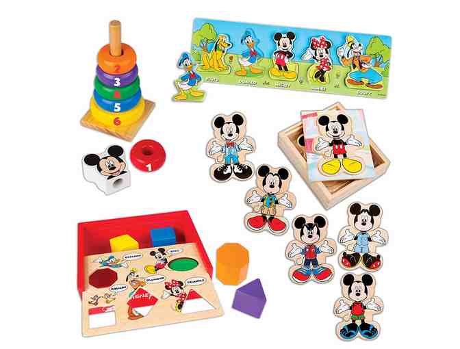 Melissa & Doug - Disney Mickey Mouse Deluxe Wooden Classic Toy Set (ages 2+)