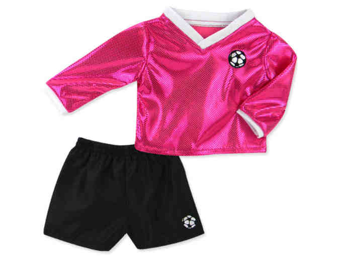 Sophia's - Sports Equipment Set, Soccer Outfit, Ball, AND Sequin Sneakers for 18' Dolls