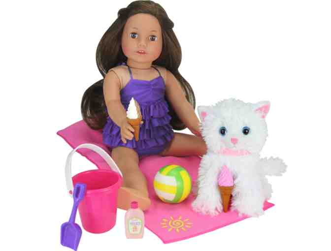 Sophia's - The Ultimate Beach Day and Picnic Set for 18' Dolls