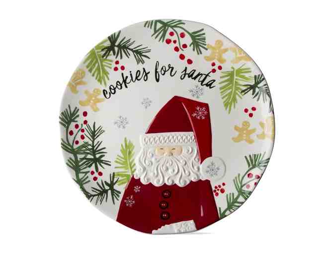 Santa Cookies Platter with Cookie Cutter