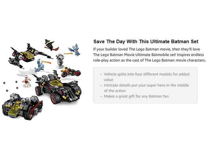 Lego: Batman Movie - The Ultimate Batmobile # 70917  - 1456 pieces (ages 10-16)