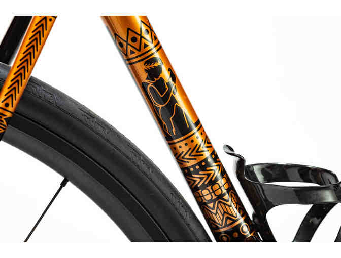 One-of-a-Kind, Hand Painted sz 54cm - Greece Themed - Felt FR Disc Bicycle