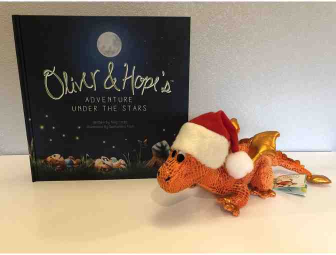 Oliver & Hope's Adventure under the Stars - Hardcover with Holiday Edition Hugo the Dragon