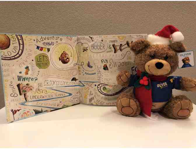 Oliver & Hope's Amusing Adventure - Hardcover with Holiday Edition Oliver the Bear Plush