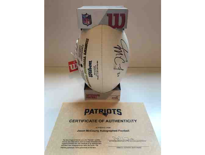 Autographed New England Patriots Jason McCourty Wilson NFL Authentic Football