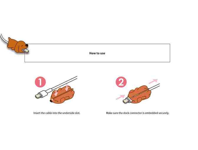 Set of 4 Cable Bites - Cable Accessories (Lion, Elephant, Pig, Sheep)