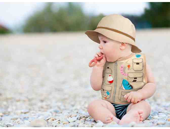 Fred Chill Baby, Dressed to Spill - Fisherman's Vest Bib Set with Worm Teether