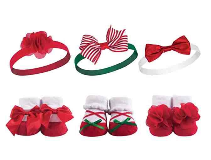 Hudson Baby - Baby Headband & Socks Gift Set