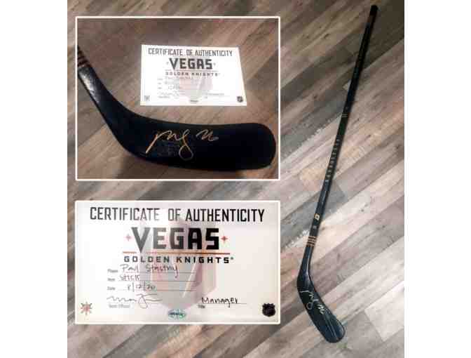 Official NHL - Golden Knights Autographed Hockey Stick By #26 Paul Stastny