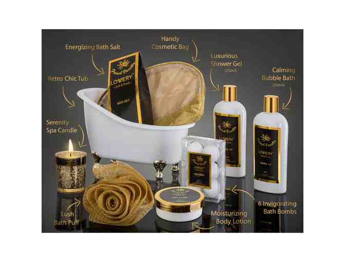 Gift Basket Set - French Vanilla with Scented Spa Candles