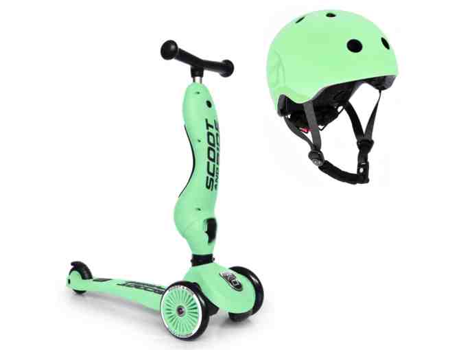 Scoot and Ride Highwaykick and Helmet (S-M) - Kiwi