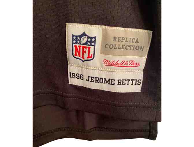 Autographed Pittsburgh Steelers Jerome Bettis Black Mitchell and Ness Replica Jersey
