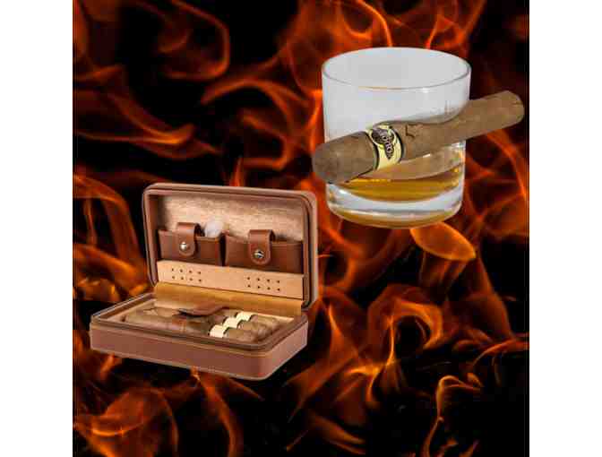 Cigar Whiskey Glass and Executive Humidor