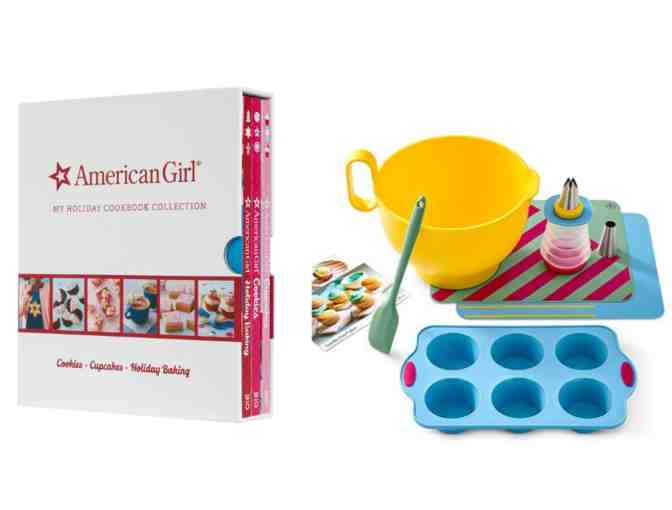 Pampered Chef Cupcake Baking Set and American Girl My Holiday Cookbook Collection