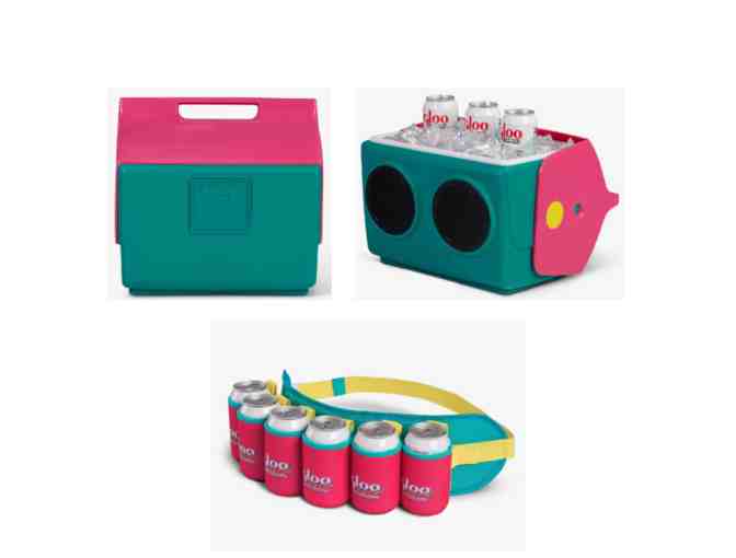 Igloo KoolTunes Cooler and Retro Beerdolier Package