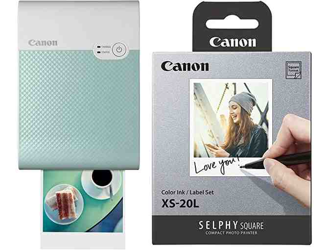 Canon SELPHY QX10 Portable Square Photo Printer Bundle
