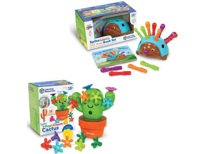 Learning Resources Spike the Fine Motor Hedge Hog and Carlos the Pop and Count Cactus