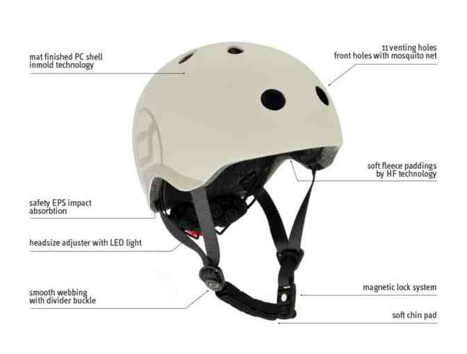 Scoot and Ride HighwayKick 1 with Helmet(S/M)- Ash