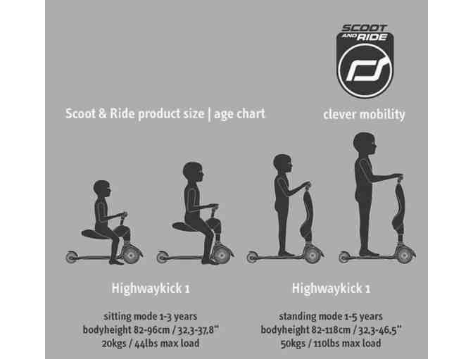 Scoot and Ride HighwayKick 1 with Helmet(S/M)- Steel
