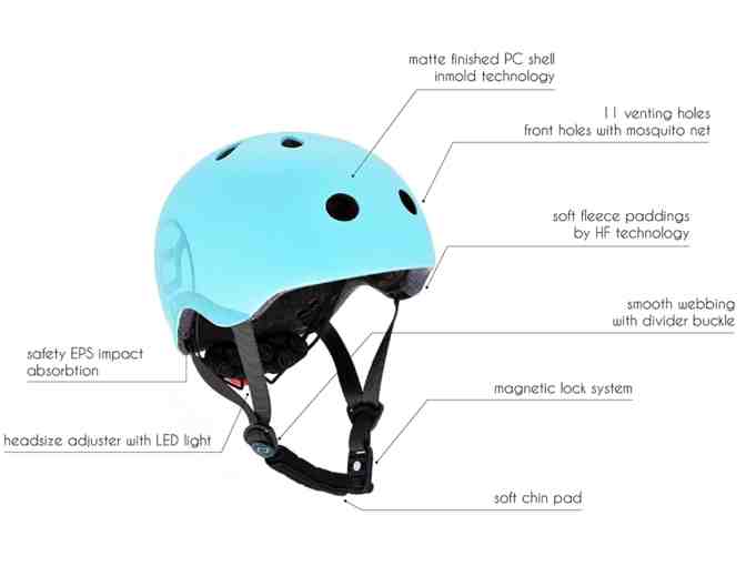 Scoot and Ride HighwayKick 3 with Helmet(S/M)- Blueberry