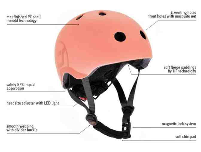 Scoot and Ride HighwayKick 3 with Helmet(S/M)- Peach