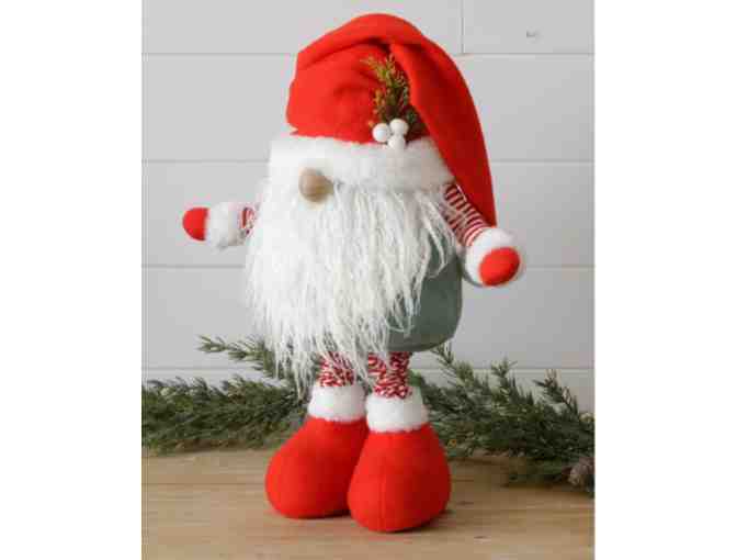 Audrey's Standing Gnome with Red Striped Legs and Green Body