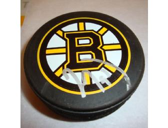 Boston Bruins Autographed Puck and Photo, Marc Savard