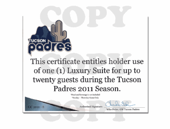 Tucson Padres Luxury Suite (20 people)