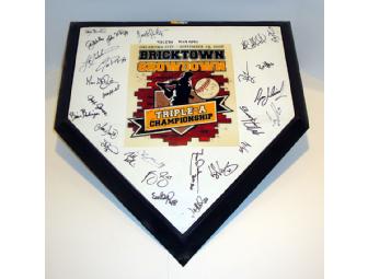 2006 Triple-A Championship Game Home Plate Signed by Toledo Mud Hens (DET)