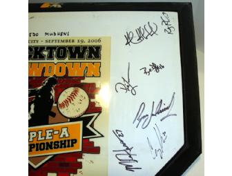 2006 Triple-A Championship Game Home Plate Signed by Toledo Mud Hens (DET)