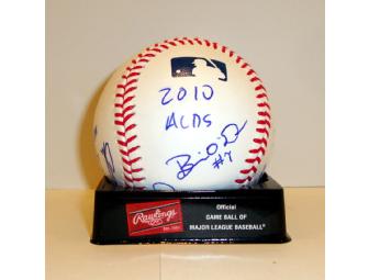 2010 ALDS Umpire Crew Signed Baseball