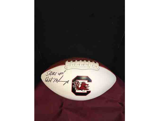 USC Autographed Football - Muschamp