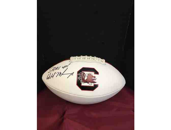 USC Autographed Football - Muschamp