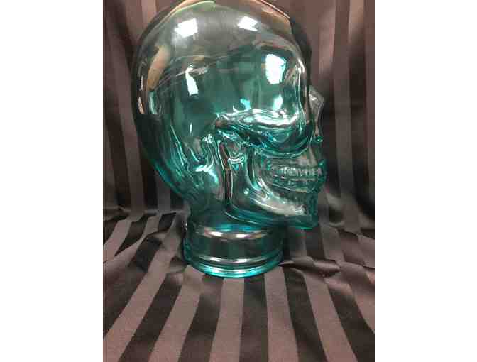 Blue Glass Skull