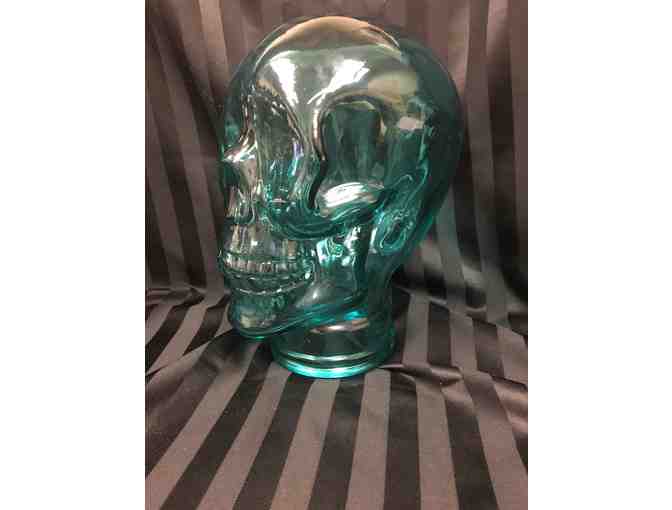 Blue Glass Skull