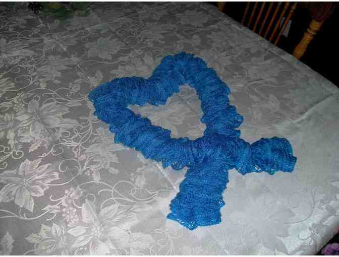 Blue Ruffle Scarf