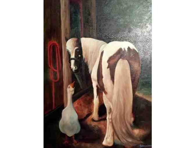 16 x 20 CUSTOM acrylic painting of YOUR horse! by Bobbie Fenton