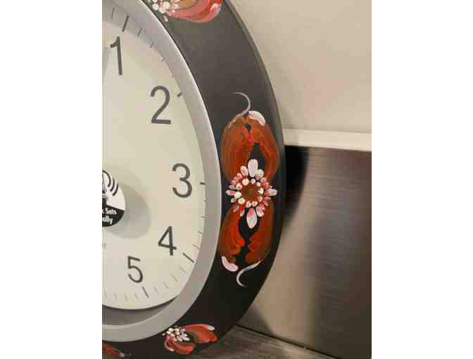 Bauernmalerei/Norwegian Rosemaling Clock - Photo 2