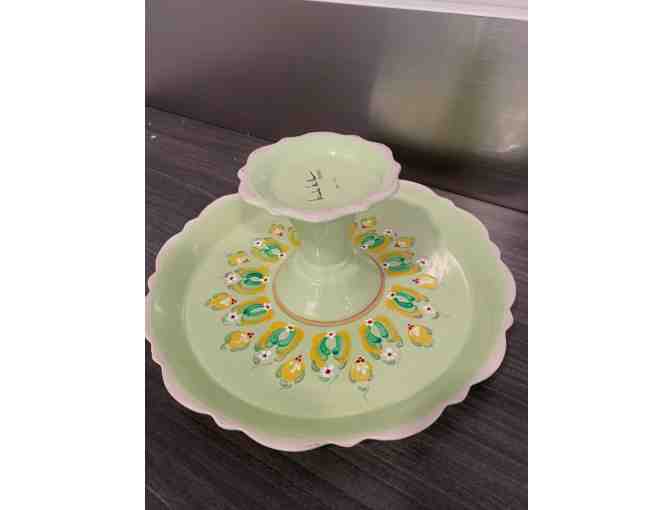 Bauernmalerei/Norwegian Rosemaling Reverse-able Cake Plate