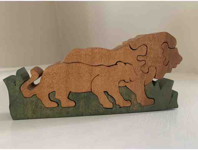 Set of three (3) Animal Art Puzzles - Handcrafted