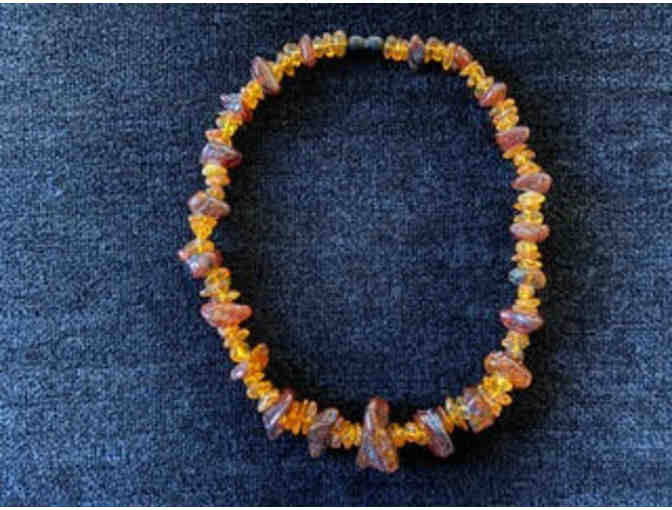 Chunky Dark and Light Amber Necklace
