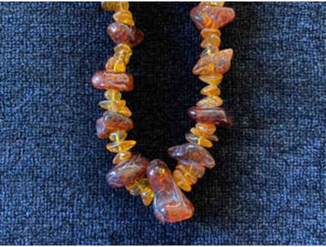 Chunky Dark and Light Amber Necklace